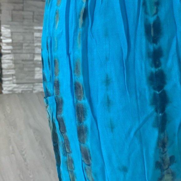 BNWOT Blue Tie Dye Meditation Yoga Baggy Pants - Picture 3 of 5